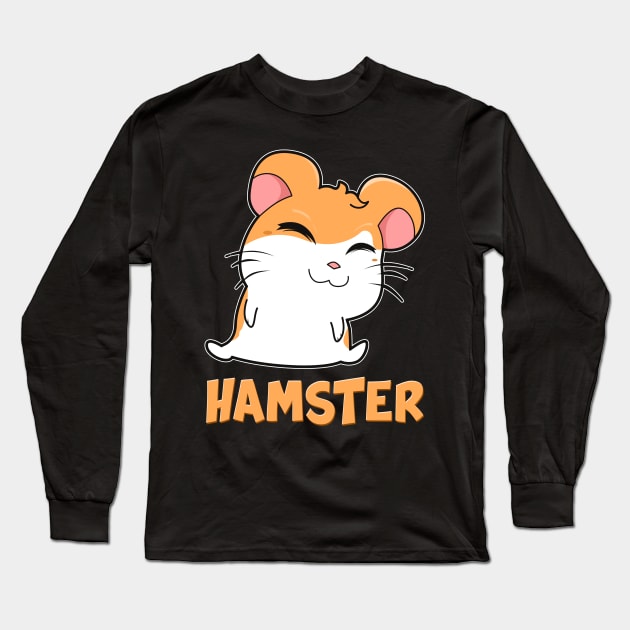 Cute Hamster Long Sleeve T-Shirt by Imutobi